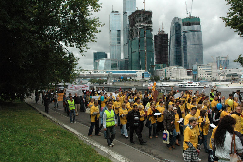 Шествие обманутых дольщиков, Москва, 15 августа 2009